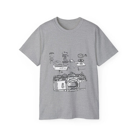 Camera diagram Unisex Ultra cotton t-shirt Grey