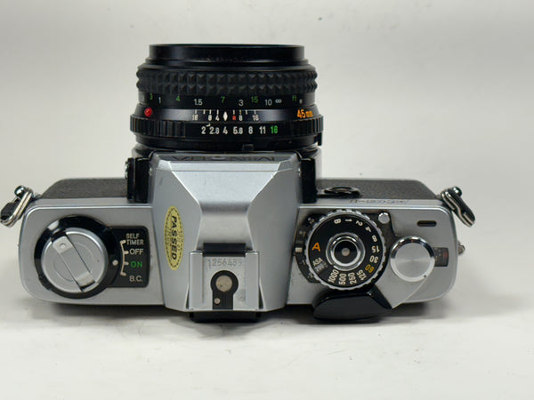 Minolta XG-1 with 45mm 1:2 lens