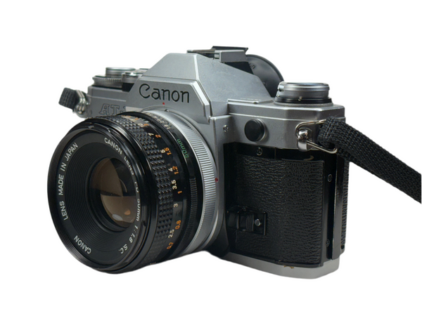 Canon AT-1 35mm SLR film camera with 50mm lens
