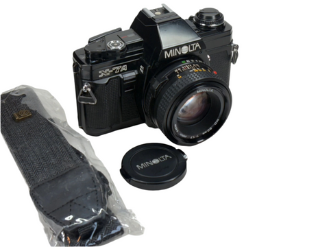 Minolta X-7A with 50mm lens
