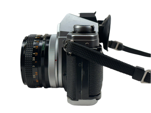 Canon AT-1 35mm SLR film camera with 50mm lens