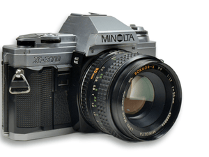 Vintage Minolta x370 w/ 50mm lens slr film camerA