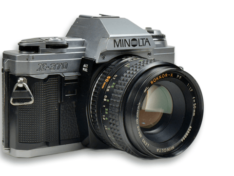 Vintage Minolta x370 w/ 50mm lens slr film camerA