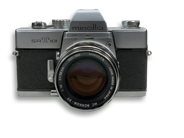 Minolta camera on a white background